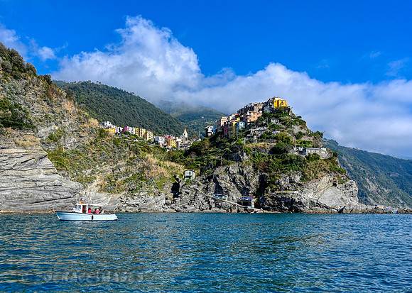 Corniglia from the sea.