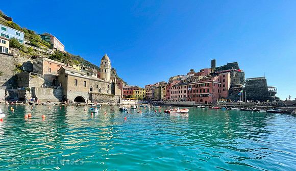 Vernazza from the sea.