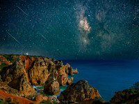 Perseid Meteor Shower & The Milky Way. Ponta da Piedade.