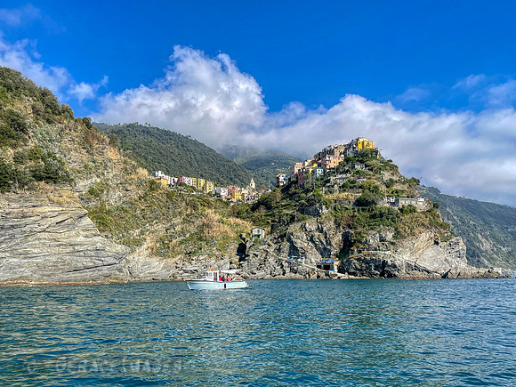 Corniglia from the sea.