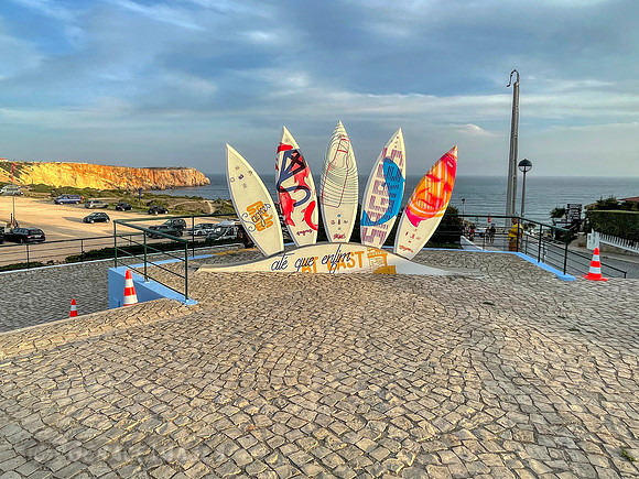 Sagres with Praia da Mareta in the background.