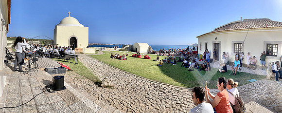 Local band playing at the closing ceremony of the Sagres Birdwatching Festival at Fort Beliche.