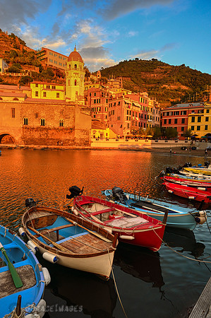 Vernazza at sunset.