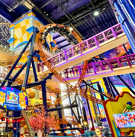 Indoor rollercoaster at Berjaya Times Square Mall