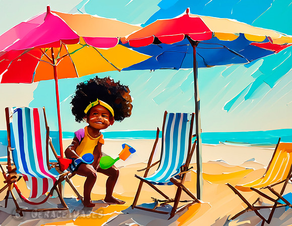 Kids at the Beach Collection #25