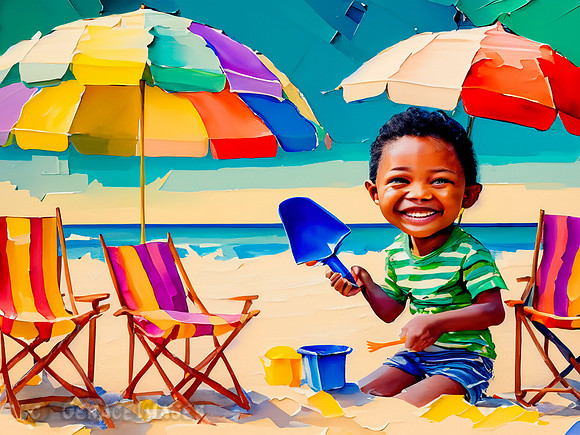 Kids at the Beach Collection #12