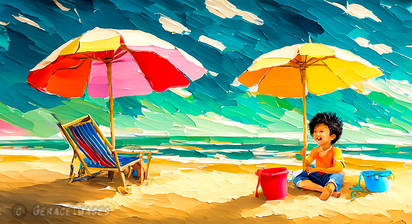 Kids at the Beach Collection #19