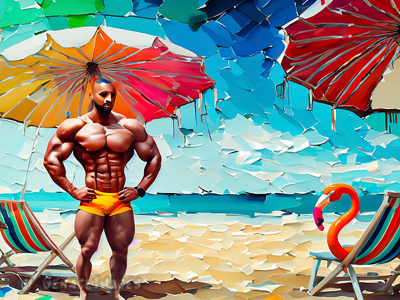 Bodybuilders on the Beach Collection #4
