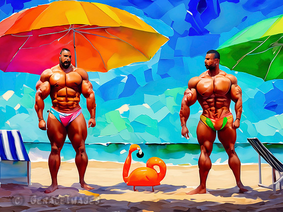 Bodybuilders on the Beach Collection #3