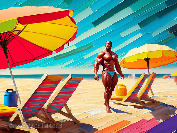 Bodybuilders on the Beach Collection #1
