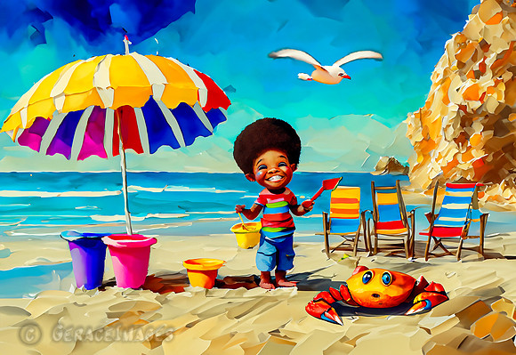 Kids at the Beach Collection #8
