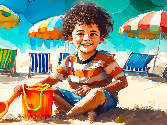 Kids at the Beach Collection #10