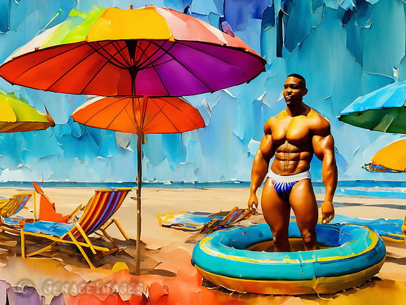 Bodybuilders in Inner Tubes Collection #3