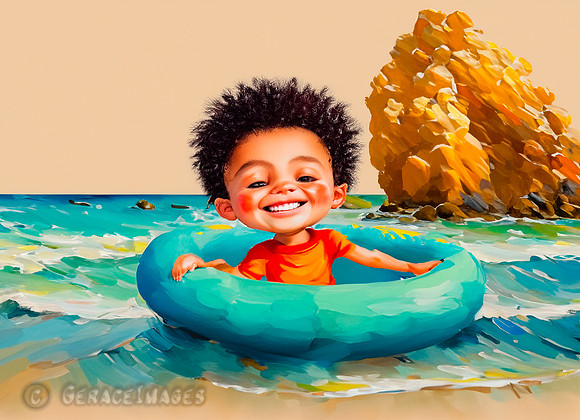 Kids In Inner Tubes Collection #6