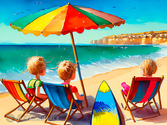 Kids at the Beach Collection #38