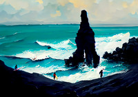 Surfers at the Beach Collection #1