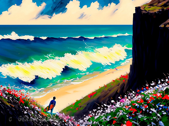 Surfers at the Beach Collection #2
