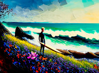 Surfers at the Beach Collection #5