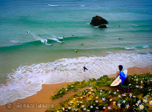 Surfers at the Beach Collection #7