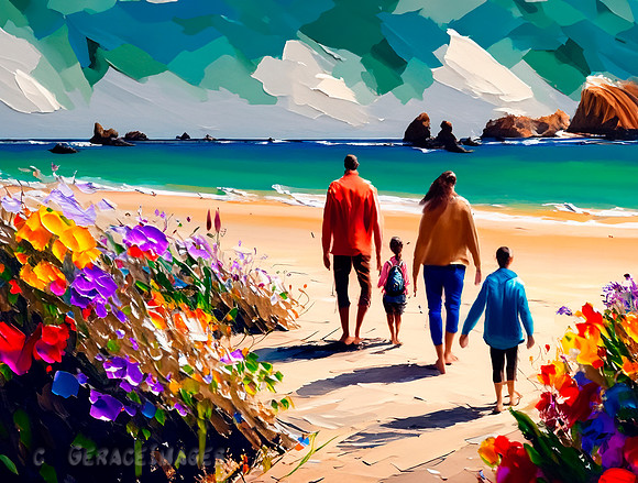 Spring Wildflowers Day at the Beach Collection #1