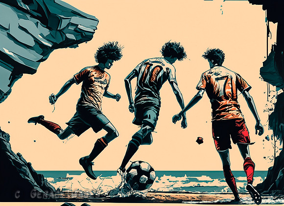 Soccer at the Beach Collection #4