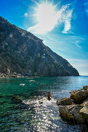 Riomaggiore beach.