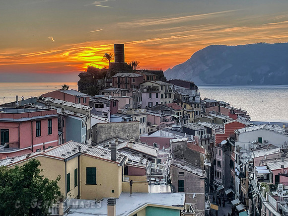 Vernazza sunset view from Casa Cató.