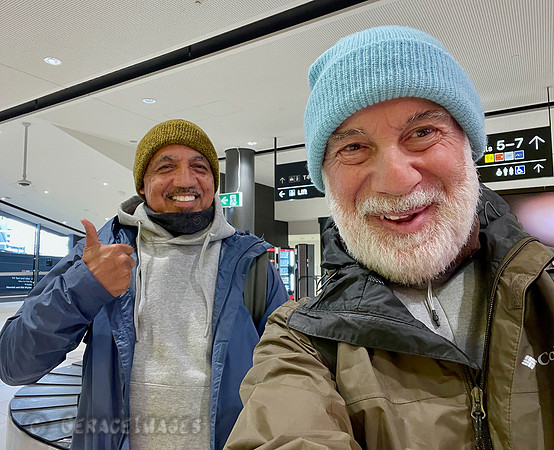 Arrival in cold Melbourne. June is their winter.