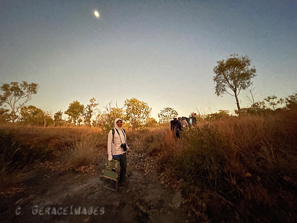 Early morning start to arrive before the Gouldian Finches at Timber Creek.