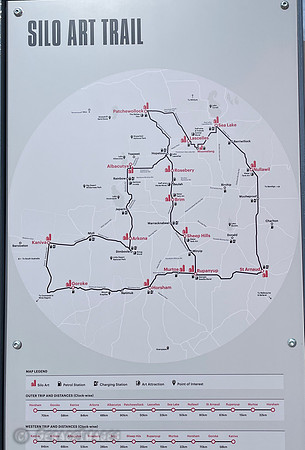 Map of the Silo Trail in the Mallee.