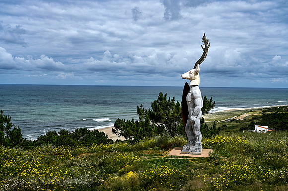 Escultura Veado Surfista